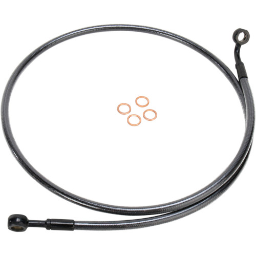 Magnum 10mm Alternative Length Non-ABS Front Brake Line - Black Pearl