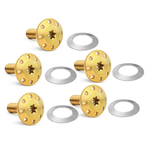 Arlen Ness Titanium Floating Front Brake Rotor Bolts for 2024 Harley Touring - Gold
