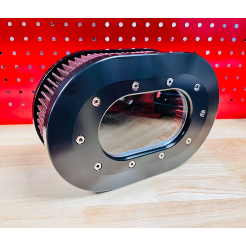T-Man Windowed V24 Air Cleaner for 2023.5+ Harley Touring - Black
