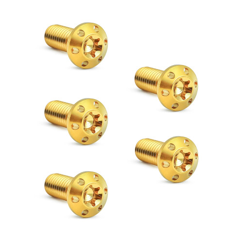 Arlen Ness Titanium Rotor Bolt Kit for Harley - Gold