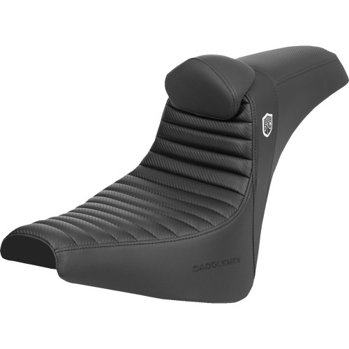 Saddlemen SDC Pro Series Performance Tuck-n-Roll Seat w/ Backrest for 2018-2024 Harley Softail FXBB
