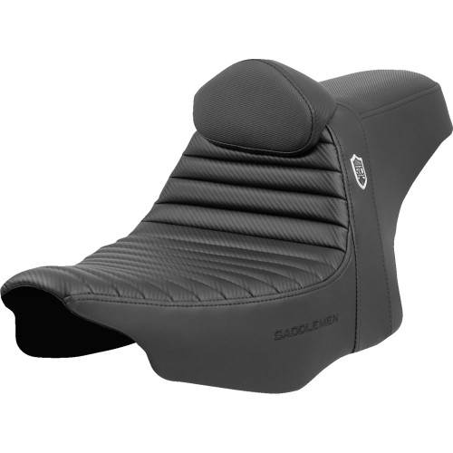 Saddlemen SDC Pro Series Performance Tuck-n-Roll Seat w/ Backrest for 2024 Harley Touring* - Black