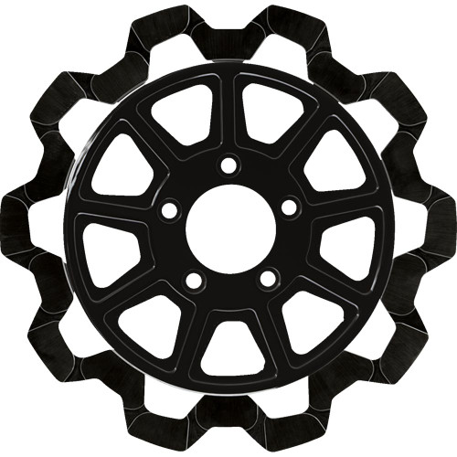 Lyndall 9-Spoke Bow-Tie Cut Rear Rotor for 2018-2024 Harley Softail - Black