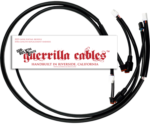 Guerrilla Cables Extended Control Harness for 2025 Harley Softail
