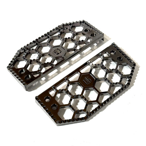 Original Garage Moto Black Chrome OG HoneyComp V3 Floorboards for Harley Touring - Open Box