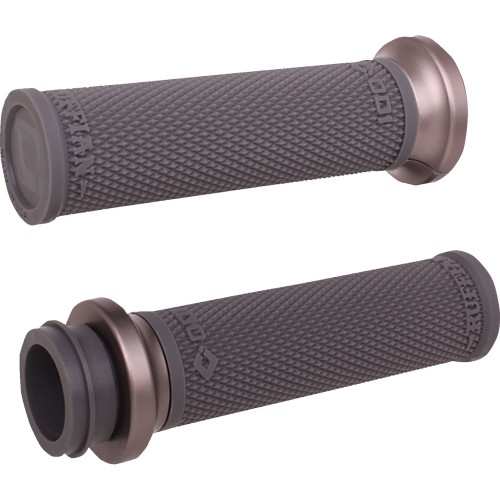 ODI Ruffian Lock-On Grips for 2008-2023 Harley Electronic Throttle* - Graphite/Gun Metal