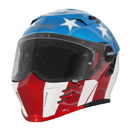 3 snap motorcycle helmet shield GDM Rebel 3-Snap Flip-up Shield Visor (Light Smoke)