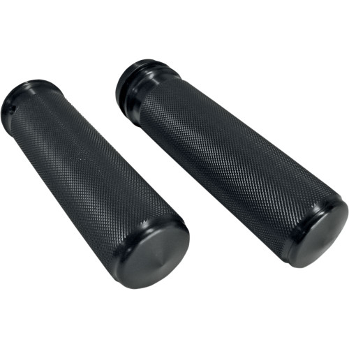 Joker Machine Black Sensor-Type Knurled Hand Grips for Harley Electronic Throttle