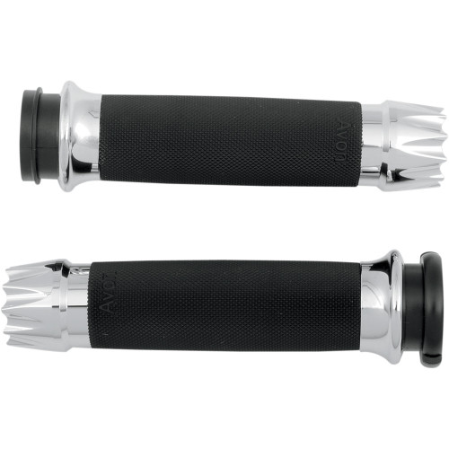 Avon Custom Contour Excalibur Grips for Harley Electronic Throttle - Chrome