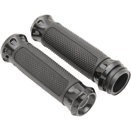 Performance Machine Overdrive Grips for Harley Electronic Throttle - Black