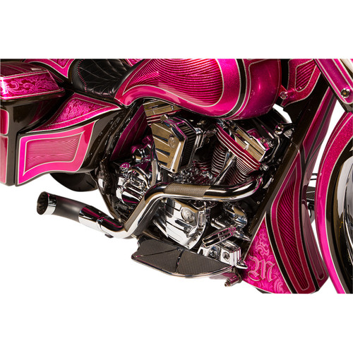 Trask NB Performance 2-Into-1 Exhaust for 1997-2016 Harley Touring - Chrome/Black