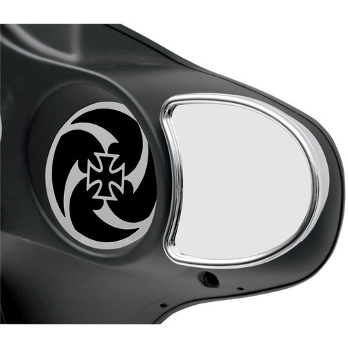 Drag Specialties Chrome Fairing Mount Mirrors for Harley Touring