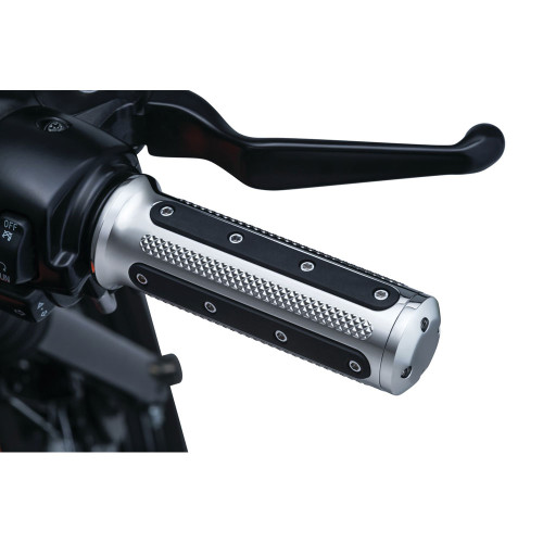 Kuryakyn Heavy Industry Grips for Harley Electronic Throttle - Chrome