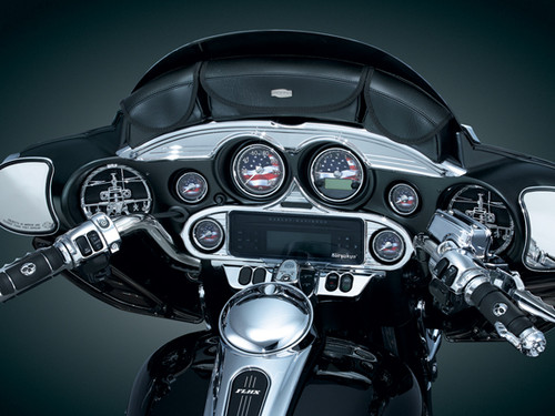 Kuryakyn Chrome Stereo Accent for 96-13 Harley Touring