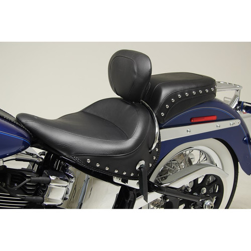 Mustang Wide Studded Passenger Seat for 2005-2017 Harley Softail Deluxe