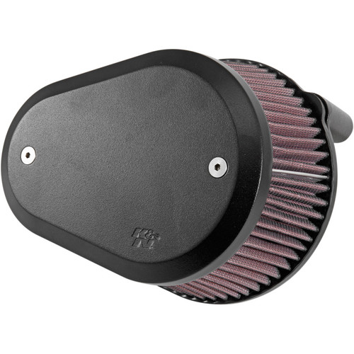 K&N Street Metal Flare Large Capacity Air Cleaner System for Harley - Black