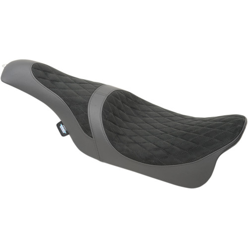 Drag Specialties Caballero Seat for 2008 2023 Harley Touring Faux Suede Diamond