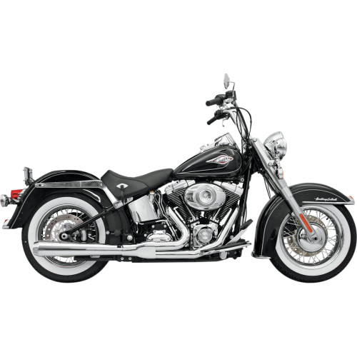 Bassani Long Road Rage 2-1 Exhaust System for 1986-2017 Harley Softail - Chrome