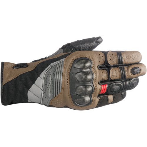 Alpinestars Belize Drystar Gloves - Black/Tobacco Brown/Red