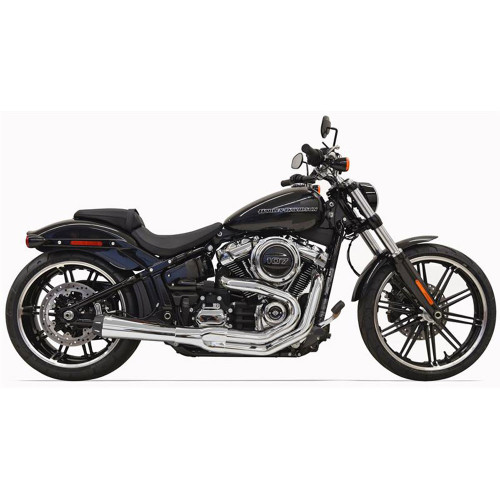 Bassani Road Rage Gen II Exhaust for 2018-2023 Harley Softail FXBR/ FLFB/ FXDRS - Chrome