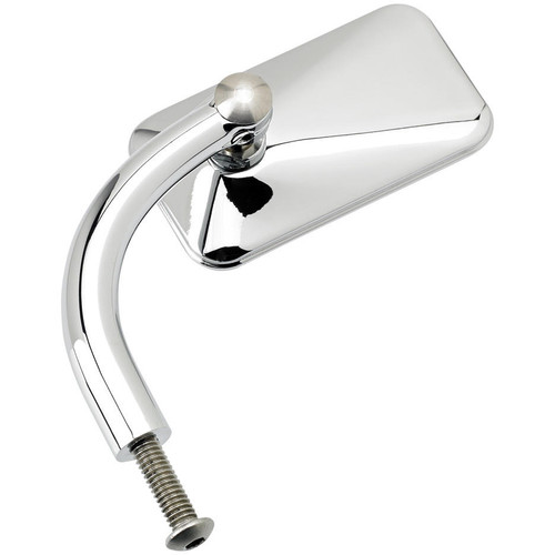 Biltwell Utility Mirror Rectangle Perch Mount - Chrome