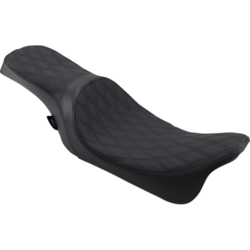 Drag Specialties Predator 2-Up Seat for 2008-2023 Harley Touring - Double Diamond Stitch