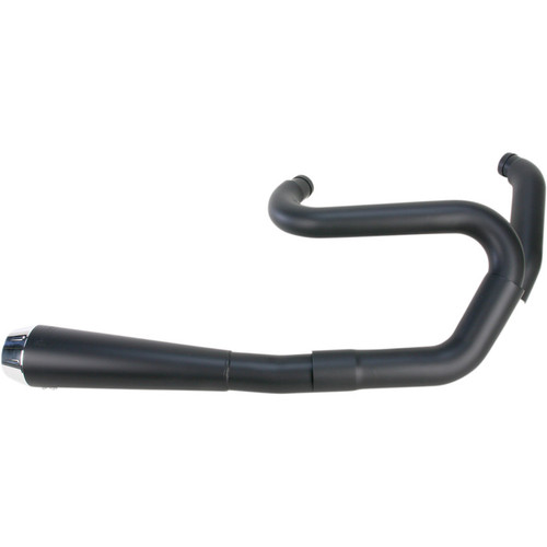 Bassani Road Rage 2-Into-1 Exhaust for 1991-2017 Harley Dyna - Black