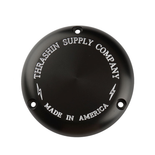 Thrashin Supply Derby Cover for Harley Evo - Black