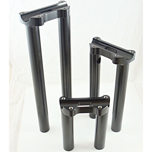 Bung King One Piece Lower Handlebar Riser for Harley - Black