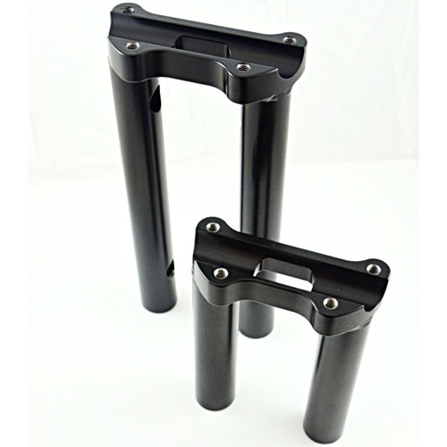 Bung King One Piece Lower Handlebar Riser for Harley - Black