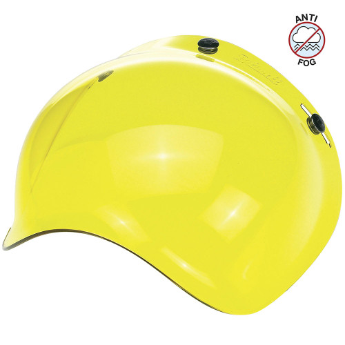 Biltwell 3-Snap Yellow Anti-Fog Bubble Shield - BS-YEL-AF-SD - Get