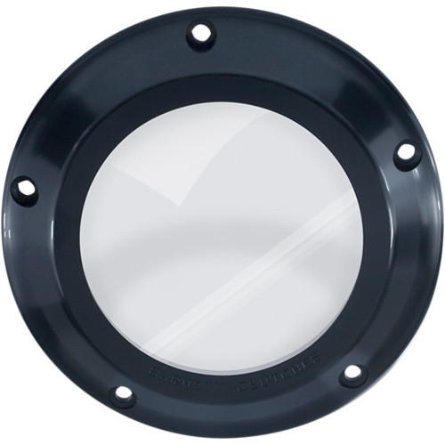 Barnett Scorpion Series Clear Derby Cover for 2007-2018 Harley Big Twin - Black