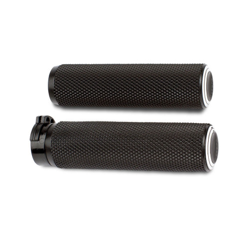 Arlen Ness Dual Ring Grips for Harley Dual Cable - Black