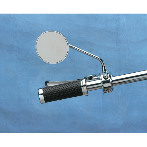 Drag Specialties Round Series Mirror for Harley - Thin Stem