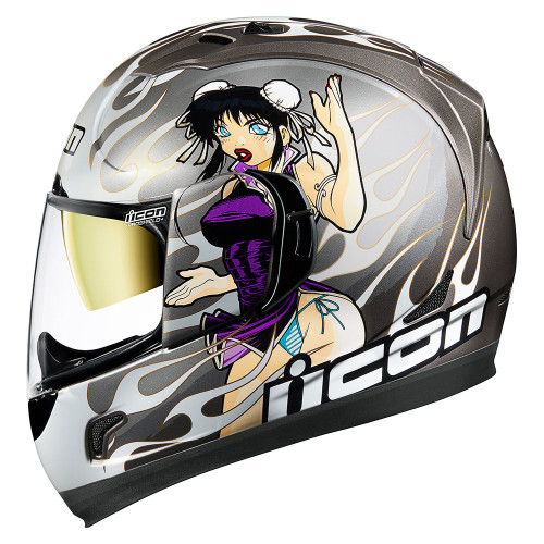 Icon Alliance GT DL18 Silver Helmet
