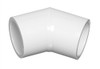 PVC 45 Degree Elbow SxS WHITE