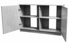 AQUATOP Forza Premier 2 Door Cabinet for 33-Long, 40-Long, 55, 60 Gallon Tanks, Grey