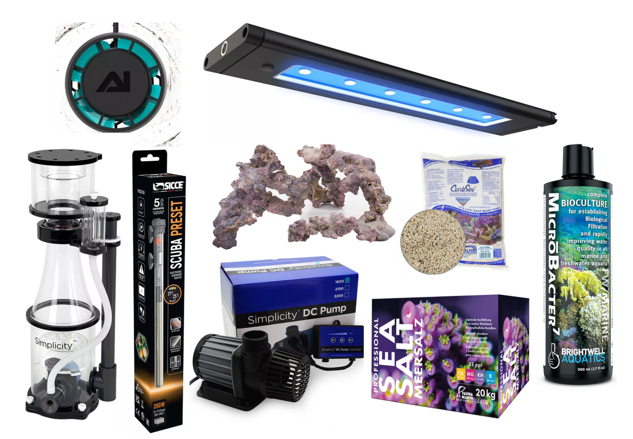 Reef-Licious Choice For BEGINNER New Aquarium Set Up Essential Kit (Recommended For Crystaline G2 External Kit 60x20 & 60x24)