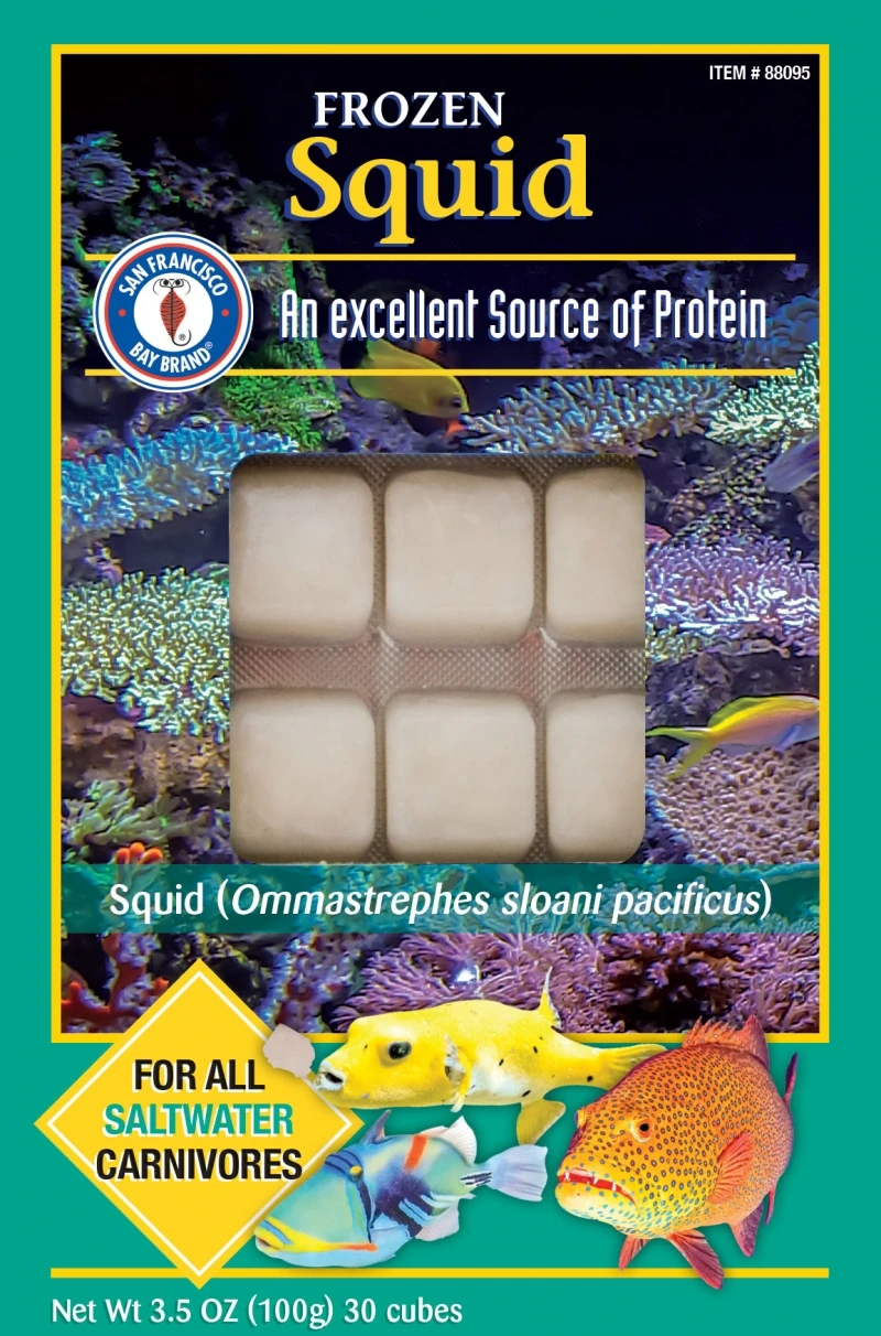 SFBB Frozen Squid Fish Food 3.5 oz *LOCAL ONLY, NO OUT OF STATE SHIPPING*