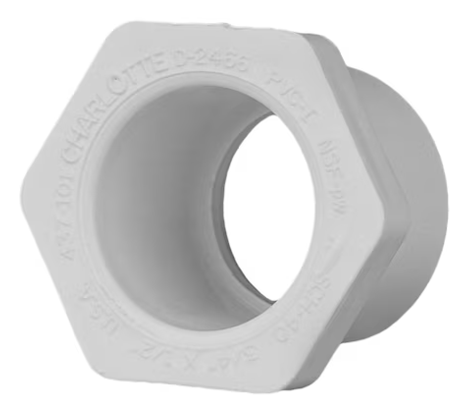 PVC Reducer Bushing SxS WHITE