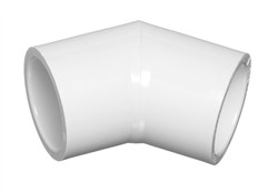 PVC 45 Degree Elbow SxS WHITE