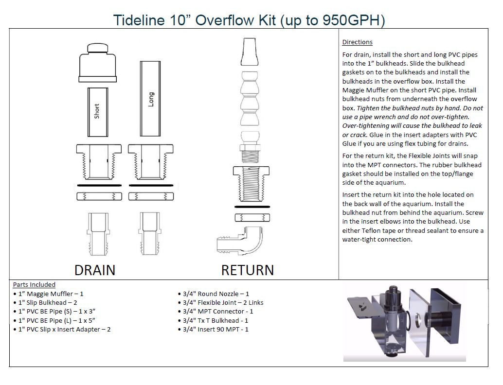 Tideline 10" Overflow Kit