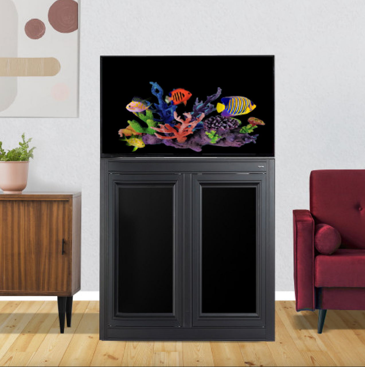 25 Gallon "Salt Water Fish W/Artificial Decor" Aquarium Complete Set Up (LOCAL ONLY, NO OUT OF STATE*)