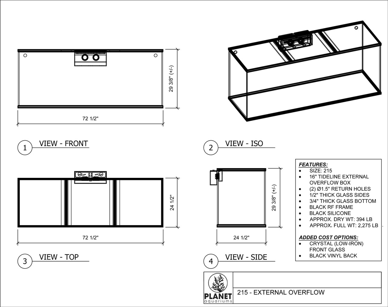 Planet 72" Aquariums *LOCAL ONLY, NO OUT OF STATE SHIPPING/Price Match Guarantee*