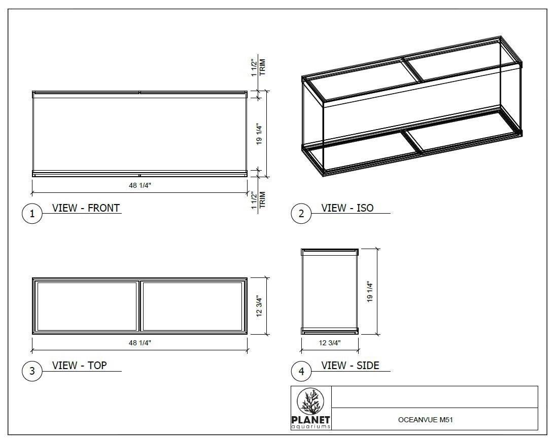 OceanVue M38 Glass Top (Black) *LOCAL ONLY, NO OUT OF STATE SHIPPING*