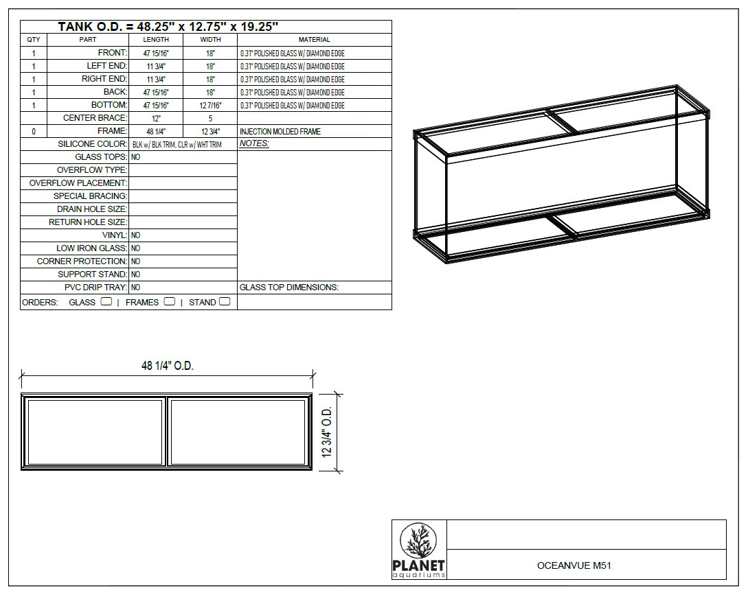 OceanVue M30 Glass Top (White) *LOCAL ONLY, NO OUT OF STATE SHIPPING*