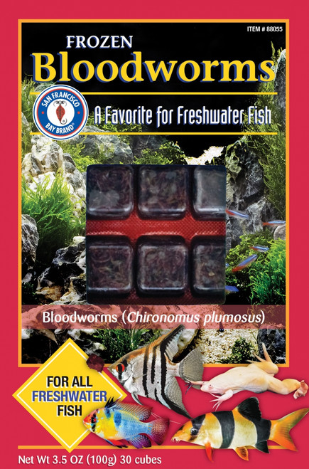 SFBB Frozen Bloodworms Fish Food 3.5 oz *LOCAL ONLY, NO OUT OF STATE SHIPPING*