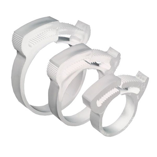 Plastic Snapper Hose Clamp WHITE