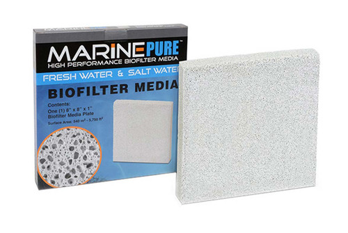 1MarinePure High Performance Biofilter Media 8"x8"x1" Plate