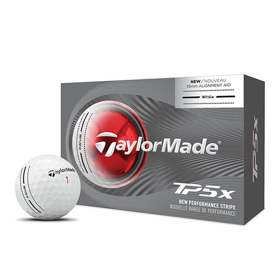 TaylorMade TP5 & TP5x Tour Stripe Half Dozen Golf Balls | Clear